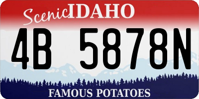 ID license plate 4B5878N