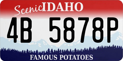 ID license plate 4B5878P