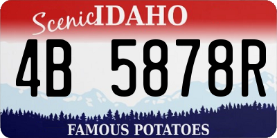 ID license plate 4B5878R