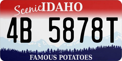 ID license plate 4B5878T