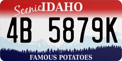 ID license plate 4B5879K