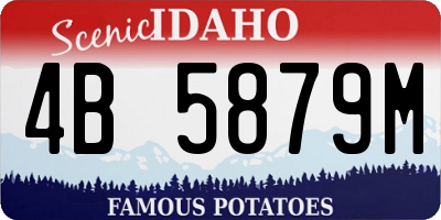 ID license plate 4B5879M