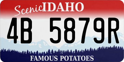 ID license plate 4B5879R
