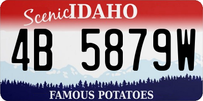 ID license plate 4B5879W