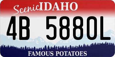 ID license plate 4B5880L