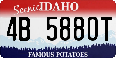 ID license plate 4B5880T