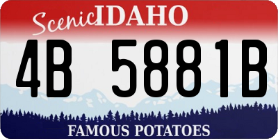 ID license plate 4B5881B