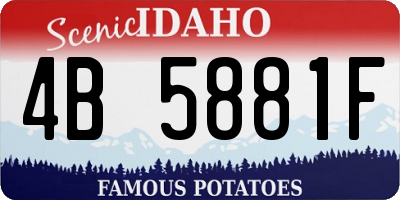 ID license plate 4B5881F