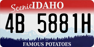 ID license plate 4B5881H