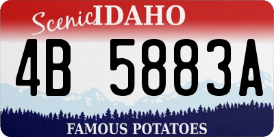 ID license plate 4B5883A