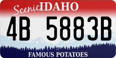 ID license plate 4B5883B