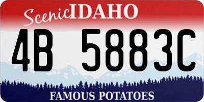 ID license plate 4B5883C