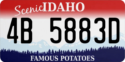 ID license plate 4B5883D