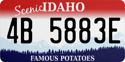 ID license plate 4B5883E
