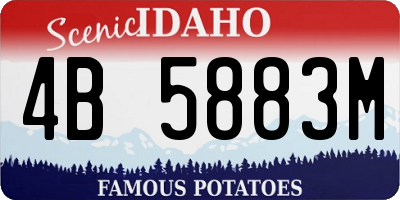 ID license plate 4B5883M