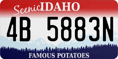 ID license plate 4B5883N