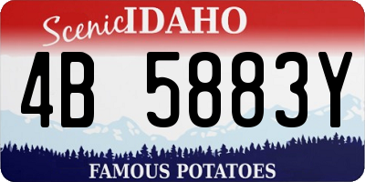 ID license plate 4B5883Y