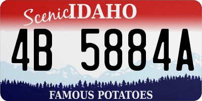ID license plate 4B5884A