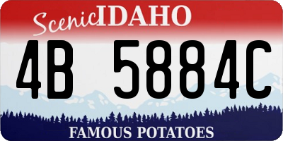 ID license plate 4B5884C