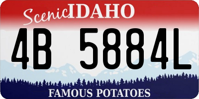 ID license plate 4B5884L