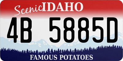 ID license plate 4B5885D