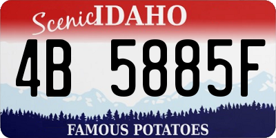 ID license plate 4B5885F