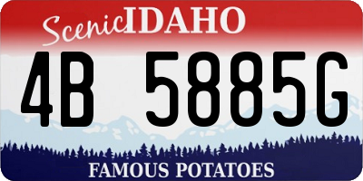 ID license plate 4B5885G