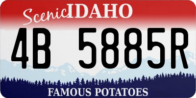 ID license plate 4B5885R