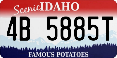 ID license plate 4B5885T
