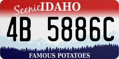 ID license plate 4B5886C