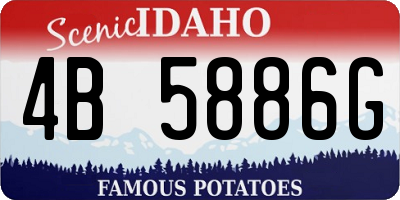 ID license plate 4B5886G