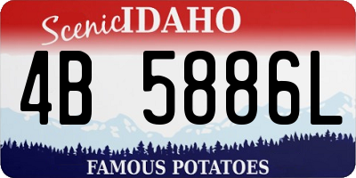 ID license plate 4B5886L