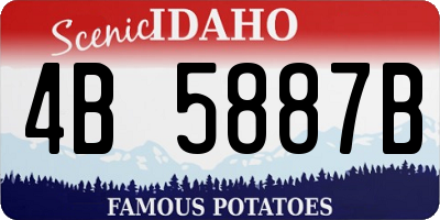ID license plate 4B5887B
