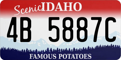 ID license plate 4B5887C