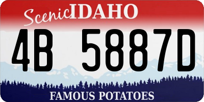 ID license plate 4B5887D