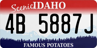 ID license plate 4B5887J