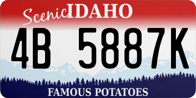 ID license plate 4B5887K