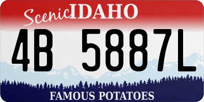 ID license plate 4B5887L