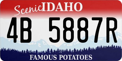 ID license plate 4B5887R