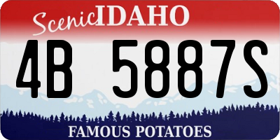 ID license plate 4B5887S