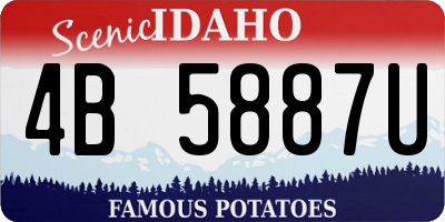 ID license plate 4B5887U