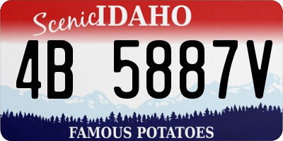 ID license plate 4B5887V