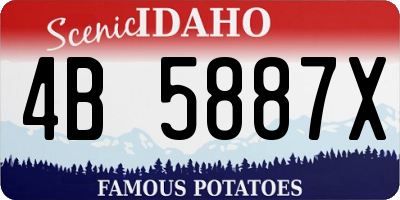 ID license plate 4B5887X