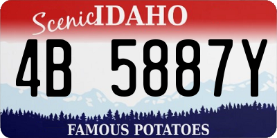 ID license plate 4B5887Y