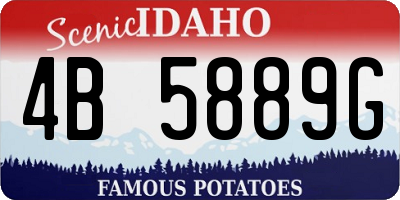 ID license plate 4B5889G