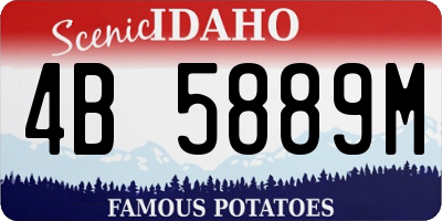 ID license plate 4B5889M