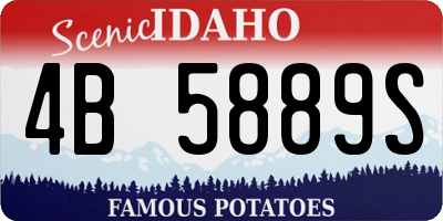 ID license plate 4B5889S