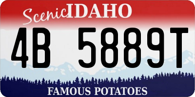 ID license plate 4B5889T