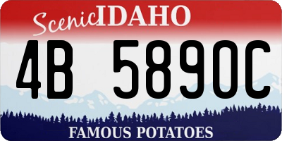 ID license plate 4B5890C