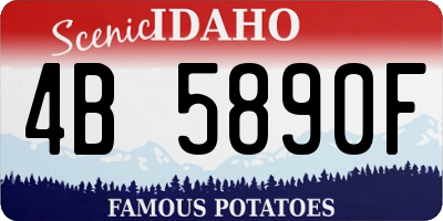 ID license plate 4B5890F